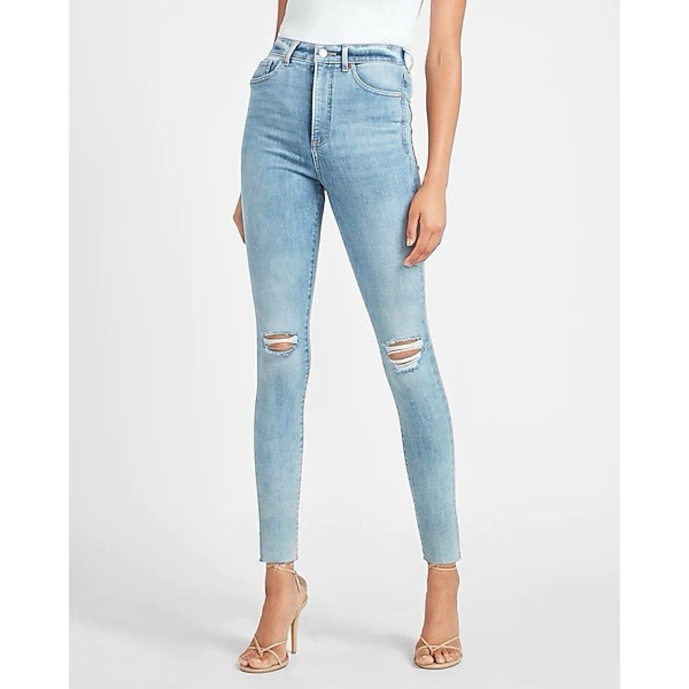 EXPRESS Ankle High Rise Jeans